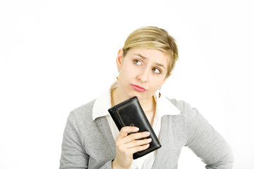 Fototapeta premium Woman with wallet