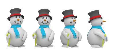 Snowmans In Different Views