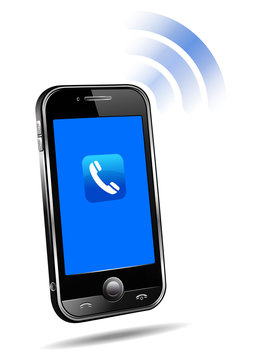 Cell Smart Phone Ringing Mobile Stock Vector | Adobe Stock