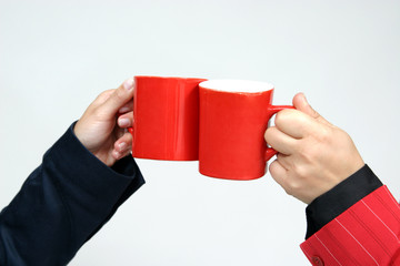 woman businessteam, business toast, business concept