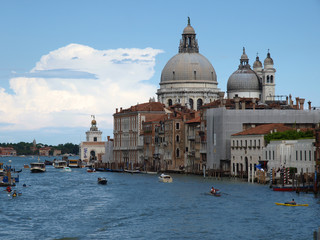 Fototapeta na wymiar Venice - View of Canal Grande and Salute