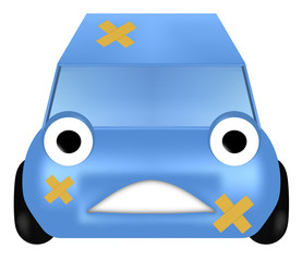 beschädigtes Auto