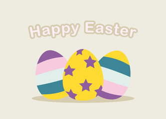 happy easter card in sweet tones