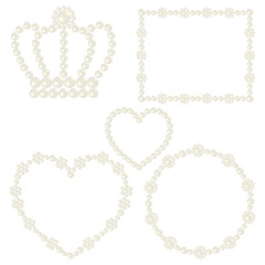 frame of white pearl