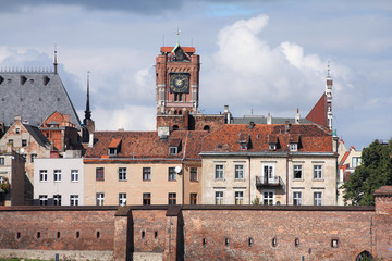 Obraz premium Poland Torun (Polska Toruń) - the City Hall (Ratusz). Torun landmark, Poland.