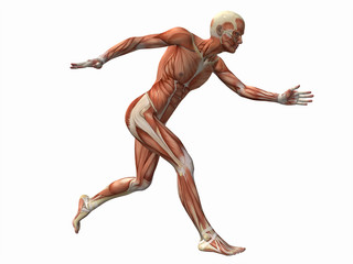 Fototapeta na wymiar muscle man , male Human Body Anatomy