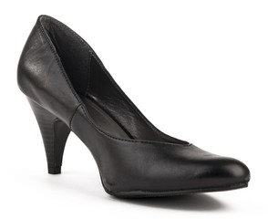 Fototapeta premium Black high heel shoe
