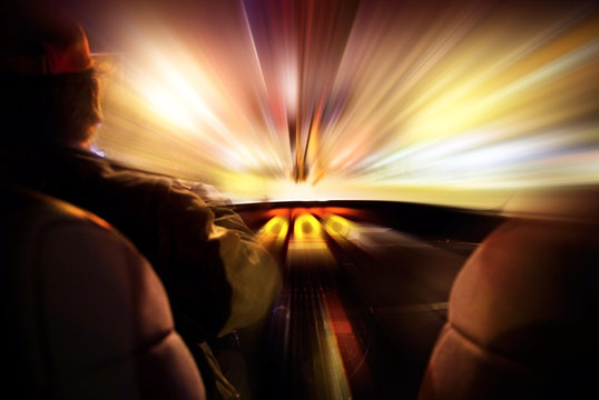 concepto de velocidad e interior de coche