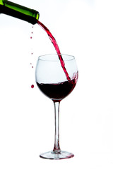 pouring red wine