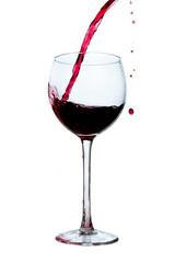 pouring red wine
