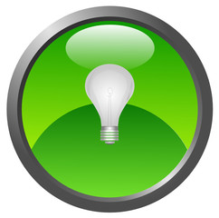 Light bulb glossy icon