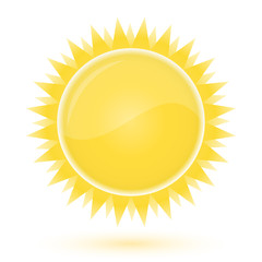 Sun. Weather forecast glossy icon