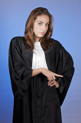 Young judge enforcing law