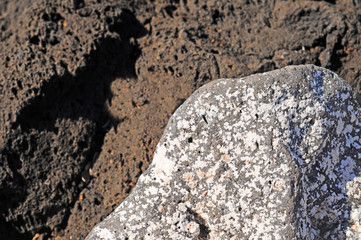 Different kinds of volcanic stone,Tenerife, shallow dof