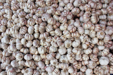 Garlic pattern on market