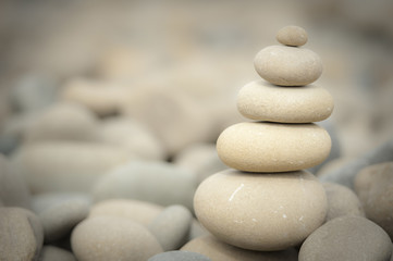 Fototapeta na wymiar pile of balanced stones
