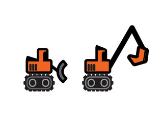 Two Vector Construction Tractors