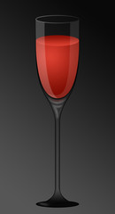 Бокал вина с красным вином