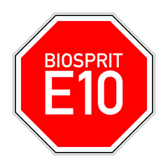 stop-schild biosprit e10 I