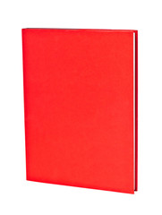 book with read cover isolated on the white background