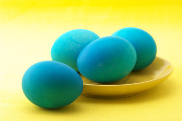 Blue Easter eggs