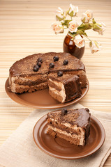 Fototapeta na wymiar Homemade chocolate cake