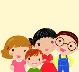 group of children having fun