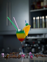 glass with a cocktail
