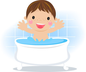 Boy in the bath