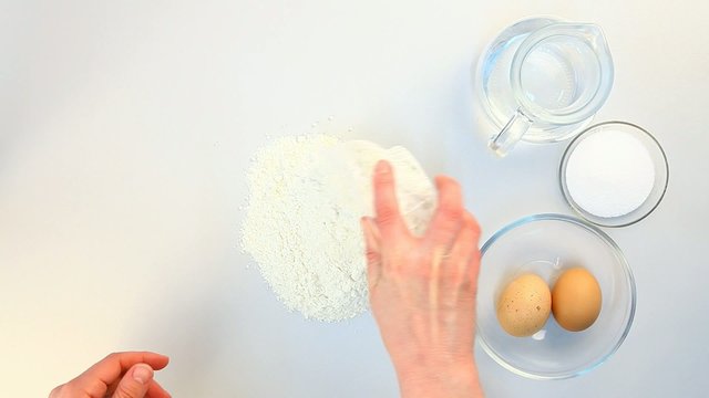 Top view of dough making fail