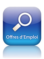 Bouton Web OFFRES D’EMPLOI (carrières recherche candidature cv)