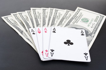 Obraz premium dolars and ace card