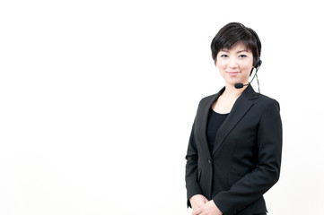 a portrait of asian operator