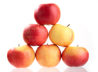 Heap  red-yellow apple