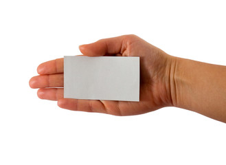Obraz premium Female hand with paper