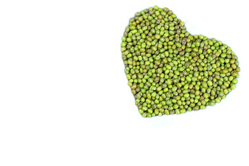 Heart green mung beans