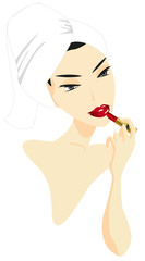 Woman Applying Make-up