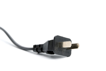Electrical plug isolated on white background