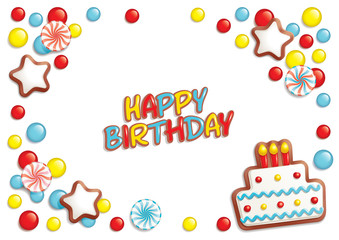 Birthday candy background