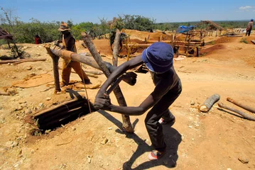 Foto auf Alu-Dibond Afrika Afrikanische Bergleute