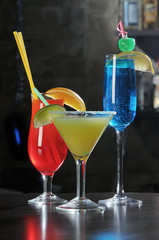 Alcohol Drinks on a Bar