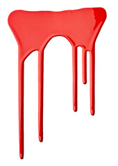 red paint leaking art
