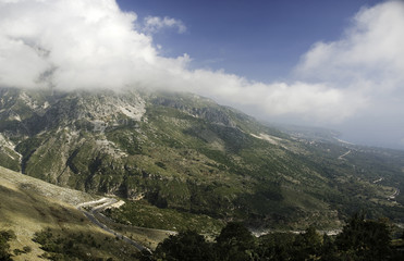 south albania mountains near ionian coast balkans