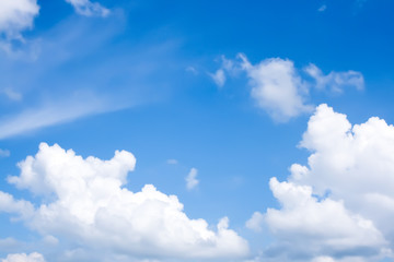 Bright sky bright background with white clouds