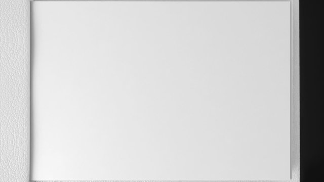 White blank book