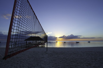 coucher de soleil à l ile maurice (plage de flic en flac)