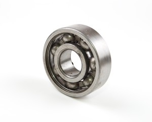 metal round bearing on a white background