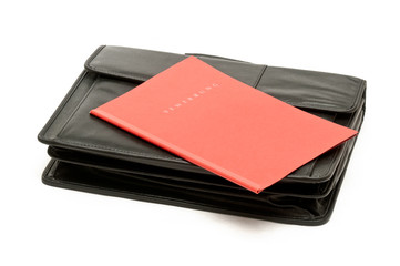 Ledertasche & Bewerbungsunterlagen