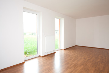 clean white room  interior of a country cottage