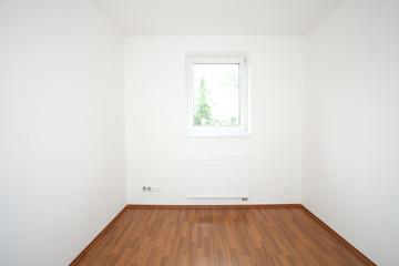 clean white room  interior of a country cottage